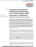 Cover page: An Experimental Approach to Rigorously Assess Paneth Cell α-Defensin (Defa) mRNA Expression in C57BL/6 Mice