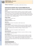 Cover page: Randomized Controlled Trial to Test the RHANI Wives HIV Intervention for Women in India at Risk for HIV from Husbands