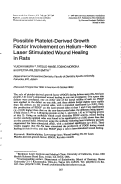 Cover page: Possible platelet-derived growth factor involvement on helium-neon laser stimulated wound healing in rats