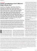 Cover page: Genomics and epidemiology of the P.1 SARS-CoV-2 lineage in Manaus, Brazil