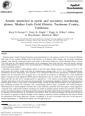 Cover page: Arsenic speciation in pyrite and secondary weathering phases, Mother 
Lode gold district, Tuolumne County, California