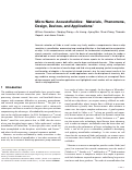 Cover page: Micro/nano acoustofluidics: materials, phenomena, design, devices, and applications