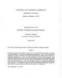 Cover page: The Effects of Competition on Executive Behavior