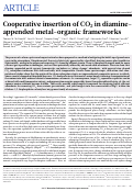 Cover page: Cooperative insertion of CO2 in diamine-appended metal-organic frameworks