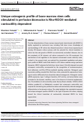 Cover page: Unique osteogenic profile of bone marrow stem cells stimulated in perfusion bioreactor is Rho-ROCK-mediated contractility dependent.