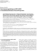 Cover page: Osteoimmunopathology in HIV/AIDS: A Translational Evidence-Based Perspective