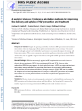 Cover page: A world of choices: preference elicitation methods for improving the delivery and uptake of HIV prevention and treatment.