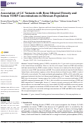 Cover page: Association of GC Variants with Bone Mineral Density and Serum VDBP Concentrations in Mexican Population