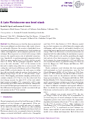 Cover page: A Late Pleistocene sea level stack