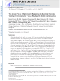 Cover page: The acute phase inflammatory response to maximal exercise testing in children and young adults with sickle cell anaemia