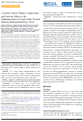 Cover page: Coronary Artery Plaque Composition and Severity Relate to the Inflammasome in People With Treated Human Immunodeficiency Virus