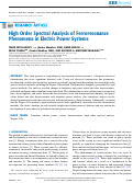 Cover page: High Order Spectral Analysis of Ferroresonance Phenomena in Electric Power Systems