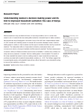 Cover page: Understanding women's decision making power and its link to improved household sanitation: the case of Kenya