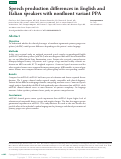 Cover page: Speech production differences in English and Italian speakers with nonfluent variant PPA.