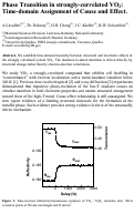 Cover page: Phase Transition in strongly-correlated VO2: Time-domain Assignment of Cause and 
Effect