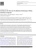 Cover page: Activity in LIP, But not V4, Matches Performance When Attention is Spread