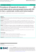 Cover page: Prevalence of hepatitis B, hepatitis C, and tuberculosis among people living with HIV in Iran: a systematic review and meta-analysis.