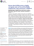 Cover page: Kinase-dead ATM protein is highly oncogenic and can be preferentially targeted by Topo-isomerase I inhibitors