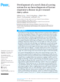 Cover page: Development of a novel clinical scoring system for on-farm diagnosis of bovine respiratory disease in pre-weaned dairy calves.