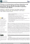 Cover page: The Roles of Gut Microbiome and Plasma Metabolites in the Associations between ABO Blood Groups and Insulin Homeostasis: The Microbiome and Insulin Longitudinal Evaluation Study (MILES)