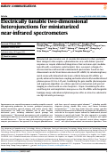 Cover page: Electrically tunable two-dimensional heterojunctions for miniaturized near-infrared spectrometers
