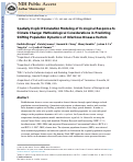 Cover page: Spatially-Explicit Simulation Modeling of Ecological Response to Climate Change: Methodological Considerations in Predicting Shifting Population Dynamics of Infectious Disease Vectors