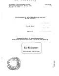 Cover page: ENVIRONMENTAL MEASUREMENTS OF AIR and WATER QUALITY