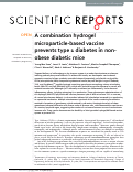 Cover page: A combination hydrogel microparticle-based vaccine prevents type 1 diabetes in non-obese diabetic mice