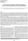 Cover page: Cost Comparisons Between Different Techniques of Percutaneous Renal Biopsy for Small Renal Masses.