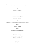 Cover page: Risk-Sensitive Safety Analysis and Control for Trustworthy Autonomy