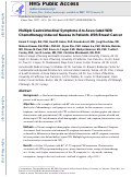 Cover page: Multiple Gastrointestinal Symptoms Are Associated With Chemotherapy-Induced Nausea in Patients With Breast Cancer