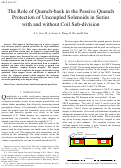 Cover page: The Role of Quench-back in the Passive Quench Protection of Uncoupled Solenoids in Series with and without Coil Sub-division