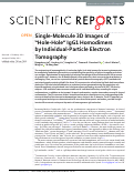 Cover page: Single-Molecule 3D Images of “Hole-Hole” IgG1 Homodimers by Individual-Particle Electron Tomography