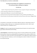 Cover page: Longitudinal Association Between School Climate and Depressive Symptoms: The Mediating Role of Psychological Suzhi