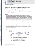 Cover page: Optimization of ring-opening metathesis polymerization (ROMP) under physiologically relevant conditions