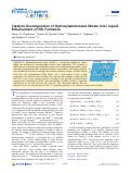 Cover page: Catalytic Decomposition of Hydroxylammonium Nitrate Ionic Liquid: Enhancement of NO Formation