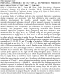 Cover page: PRENATAL EXPOSURE TO MATERNAL DEPRESSION PREDICTS BOYS SELECTIVE ATTENTION TO THREAT