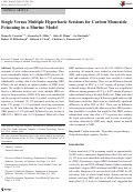 Cover page: Single Versus Multiple Hyperbaric Sessions for Carbon Monoxide Poisoning in a Murine Model.