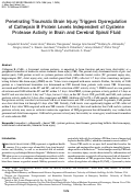 Cover page: Penetrating Traumatic Brain Injury Triggers Dysregulation of Cathepsin B Protein Levels Independent of Cysteine Protease Activity in Brain and Cerebral Spinal Fluid