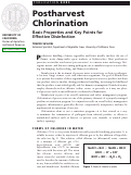 Cover page of Postharvest Chlorination: Basic Properties &amp; Key Points for Effective Distribution.