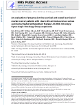 Cover page: An evaluation of progression free survival and overall survival of ovarian cancer patients with clear cell carcinoma versus serous carcinoma treated with platinum therapy: An NRG Oncology/Gynecologic Oncology Group experience