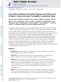 Cover page: Associations between community programmes and policies and children's physical activity: the Healthy Communities Study