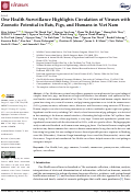 Cover page: One Health Surveillance Highlights Circulation of Viruses with Zoonotic Potential in Bats, Pigs, and Humans in Viet Nam.