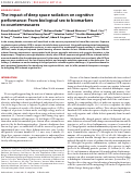 Cover page: The impact of deep space radiation on cognitive performance: From biological sex to biomarkers to countermeasures