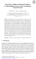 Cover page: Data-Driven Multi-step Demand Prediction for Ride-Hailing Services Using Convolutional Neural Network
