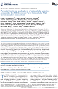 Cover page: Potential functional applications of extracellular vesicles: a report by the NIH Common Fund Extracellular RNA Communication Consortium.