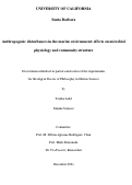 Cover page: Anthropogenic disturbances in the marine environment: effects on microbial physiology and community structure