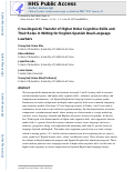 Cover page: Crosslinguistic Transfer of Higher Order Cognitive Skills and Their Roles in Writing for English-Spanish Dual Language Learners.