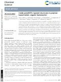 Cover page: Inside polyMOFs: layered structures in polymer-based metal–organic frameworks