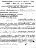 Cover page: Spoofing optimization over Nakagami-m fading channels of a cognitive radio adversary